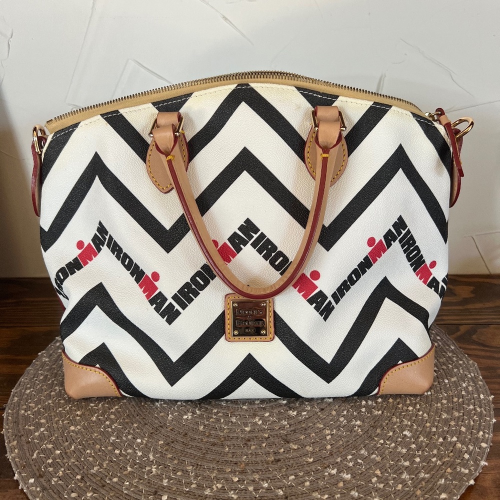Dooney & Bourke Ironman-branded Chevron Satchel – EUC